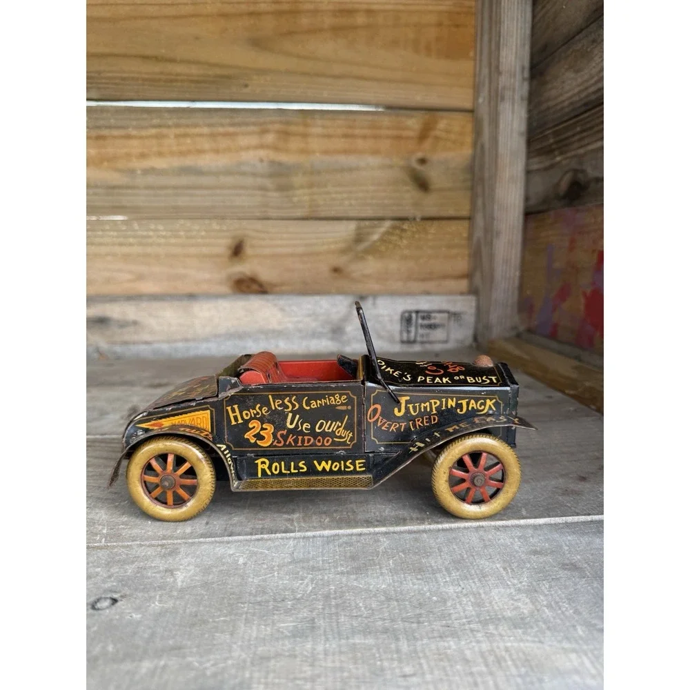 Vintage Very RARE Japan Metal Tin LINE MAR‎ toys Automobile Car 0-14009